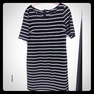 Banana Republic Navy & White striped dress